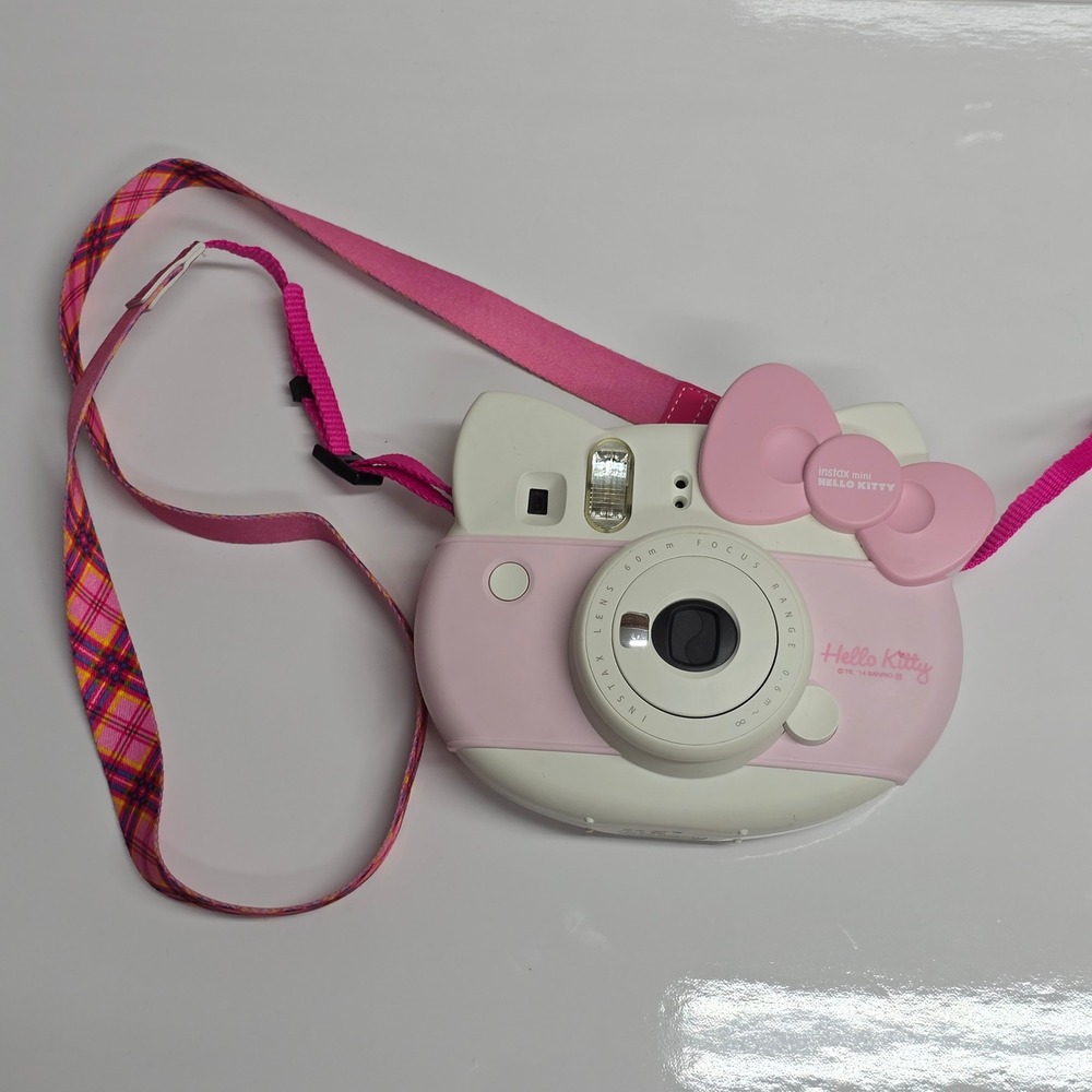 [PARTS ONLY] Hello Kitty Fujifilm Instax Mini Camera Pink‎ White Strap Sanrio
